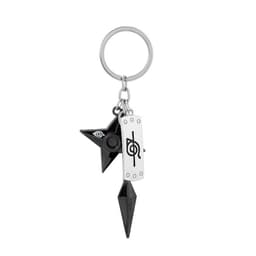 image-Naruto Konoha Forehead Shuriken Alloy Keychain 3-Piece Set
