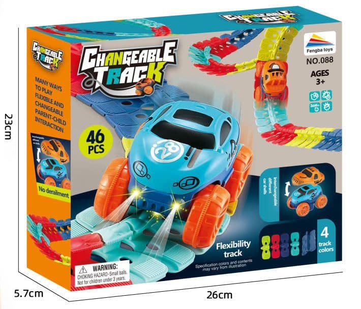image-Electric Assembled Roller Coaster Track Car Toy 184PCS