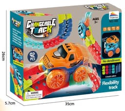 image-Electric Assembled Roller Coaster Track Car Toy 184PCS