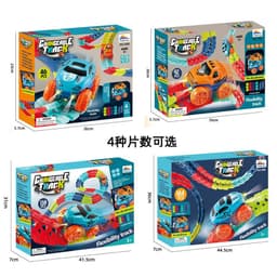 image-Electric Assembled Roller Coaster Track Car Toy 184PCS