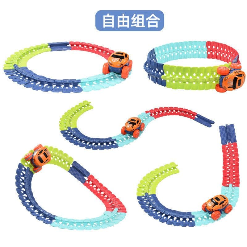 image-Electric Assembled Roller Coaster Track Car Toy 184PCS