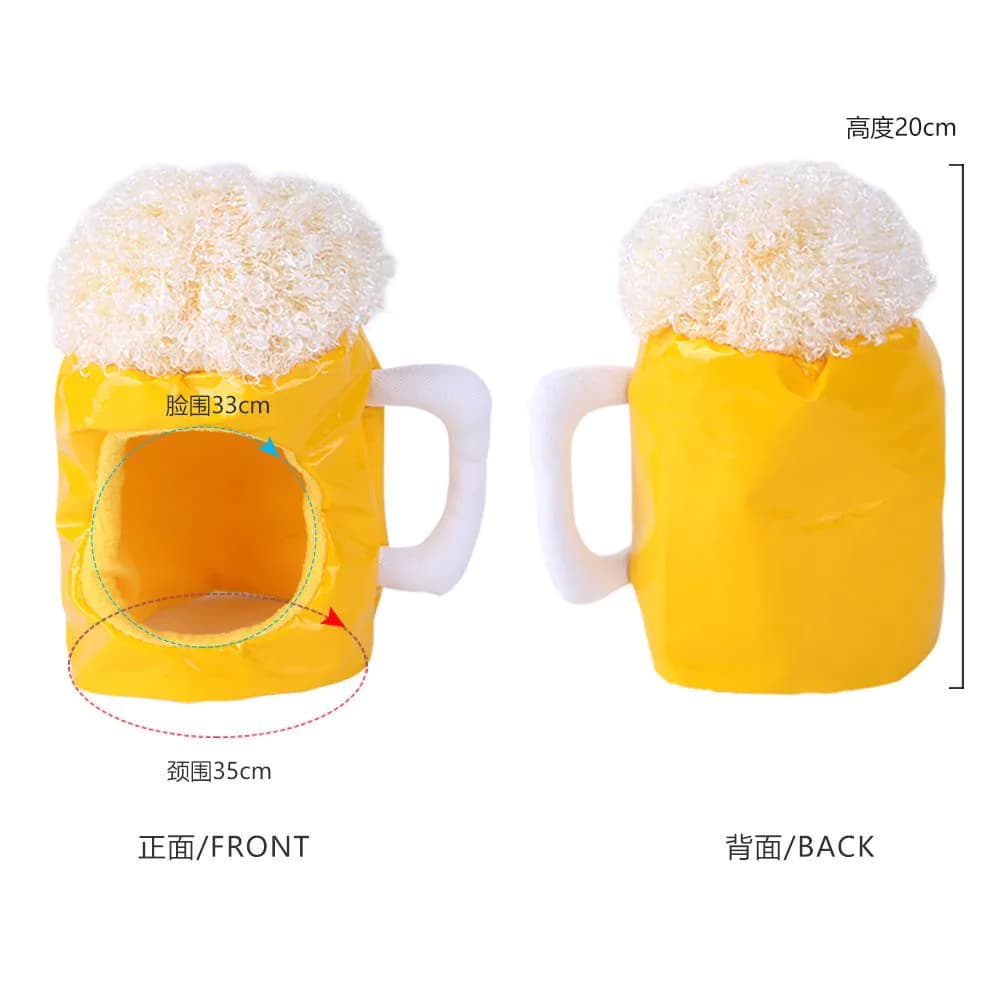 image-Pet Beer Hat Costume Headgear for Dogs and Cats