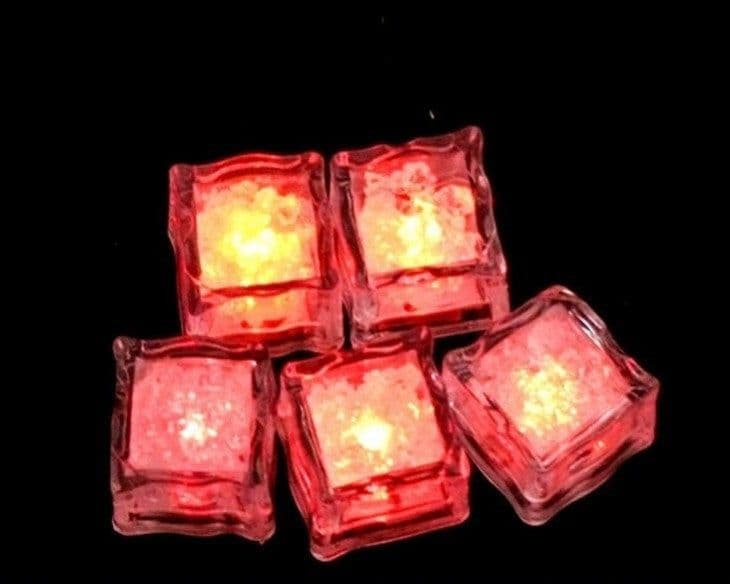 image-LED Light-Up Ice Cubes - Colorful Sensor Activated Bar Party Supplies