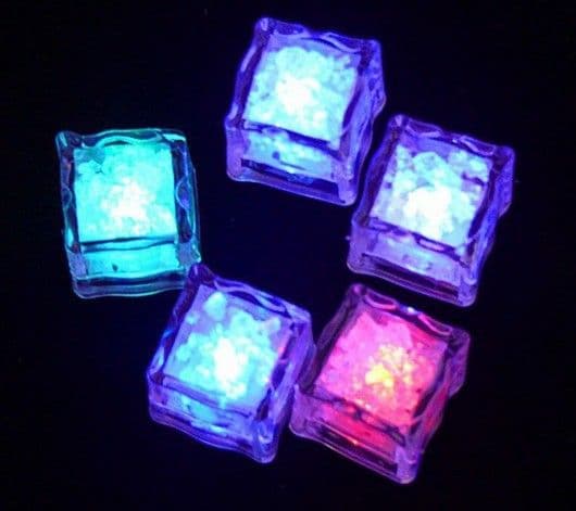 image-LED Light-Up Ice Cubes - Colorful Sensor Activated Bar Party Supplies
