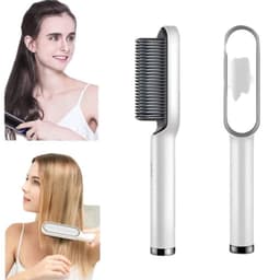 image-Negative Ion Hair Straightener Brush with Tourmaline Ceramic