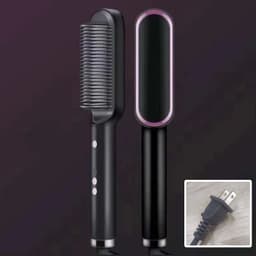 image-Negative Ion Hair Straightener Brush with Tourmaline Ceramic