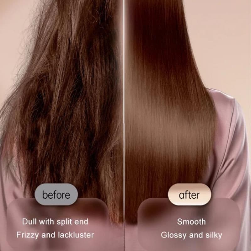 image-Negative Ion Hair Straightener Brush with Tourmaline Ceramic