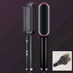 image-Negative Ion Hair Straightener Brush with Tourmaline Ceramic