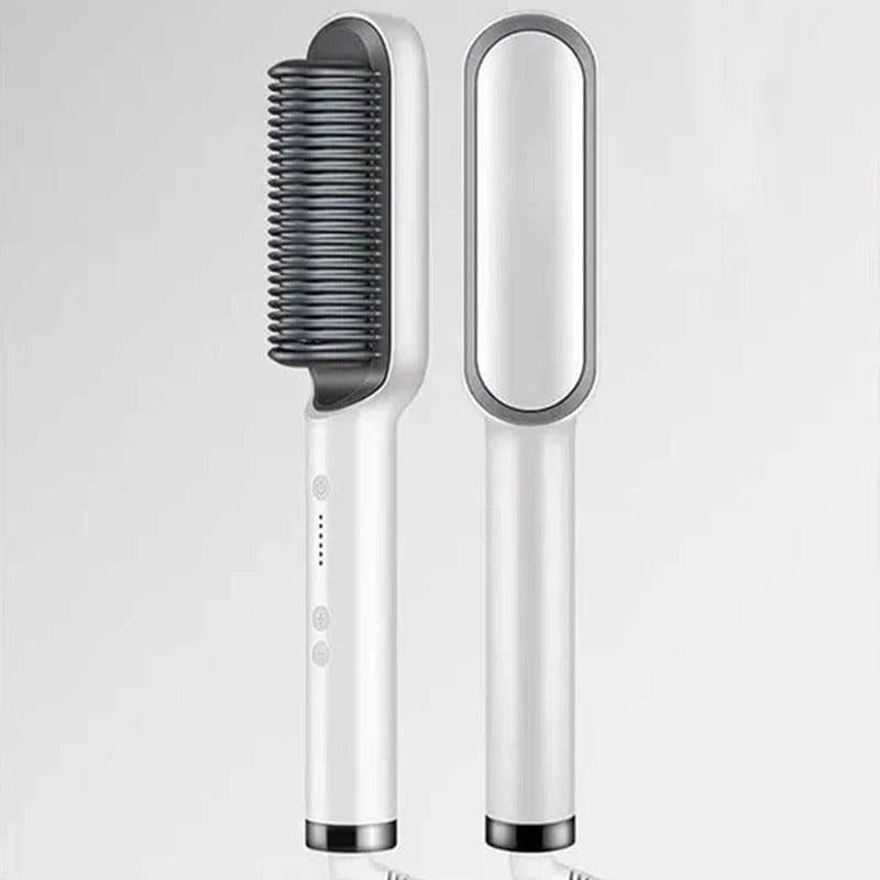 image-Negative Ion Hair Straightener Brush with Tourmaline Ceramic