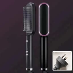 image-Negative Ion Hair Straightener Brush with Tourmaline Ceramic