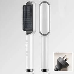 image-Negative Ion Hair Straightener Brush with Tourmaline Ceramic