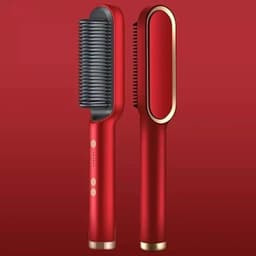 image-Negative Ion Hair Straightener Brush with Tourmaline Ceramic