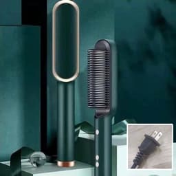 image-Negative Ion Hair Straightener Brush with Tourmaline Ceramic