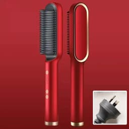 image-Negative Ion Hair Straightener Brush with Tourmaline Ceramic