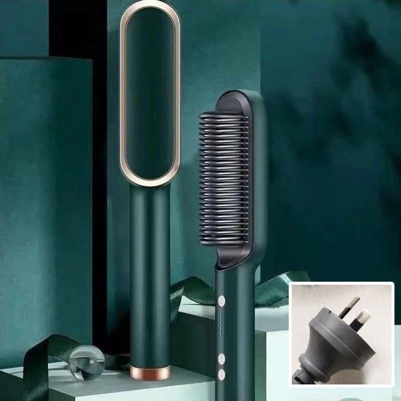 image-Negative Ion Hair Straightener Brush with Tourmaline Ceramic