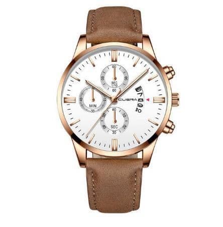 image-Men's Quartz Watch with Small Three Needles and Alloy Strap