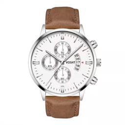 image-Men's Quartz Watch with Small Three Needles and Alloy Strap