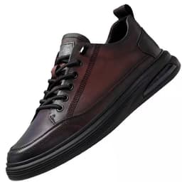 image-Emperor Shark Men's Leather Casual Shoes Low-Top Platform Sneakers