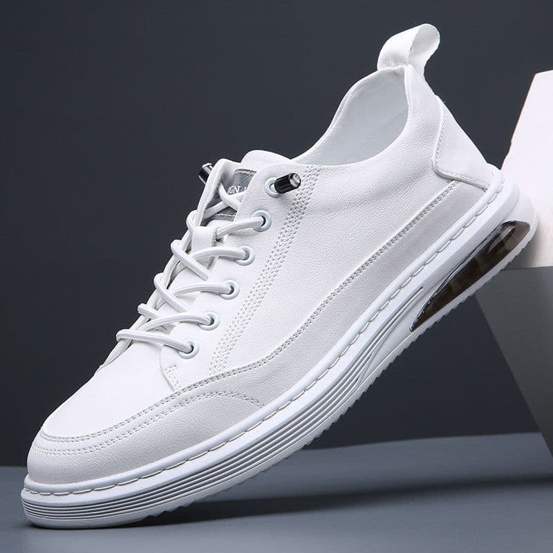 image-Emperor Shark Men's Leather Casual Shoes Low-Top Platform Sneakers