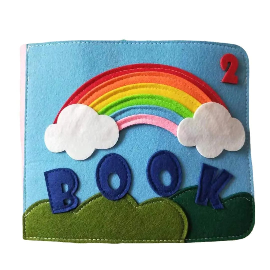 image-Montessori Busy Board Felt Cloth Book for Toddlers