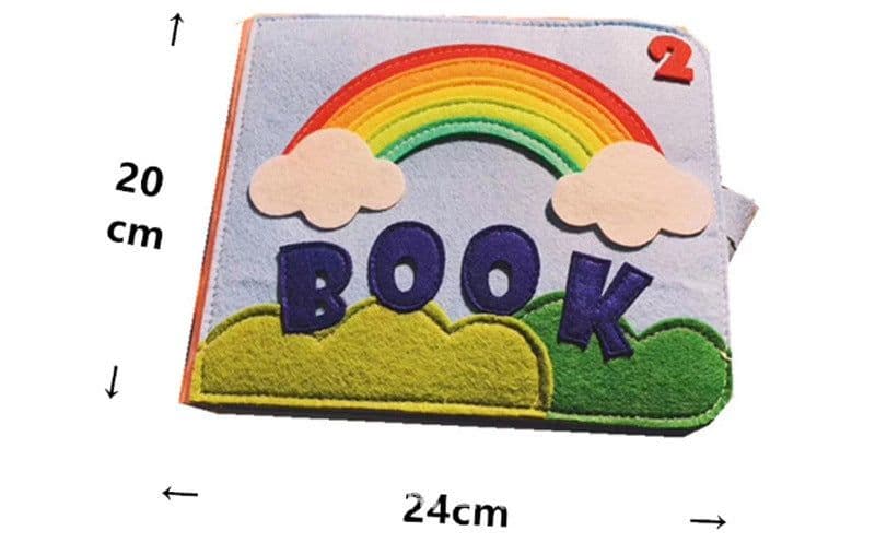 image-Montessori Busy Board Felt Cloth Book for Toddlers