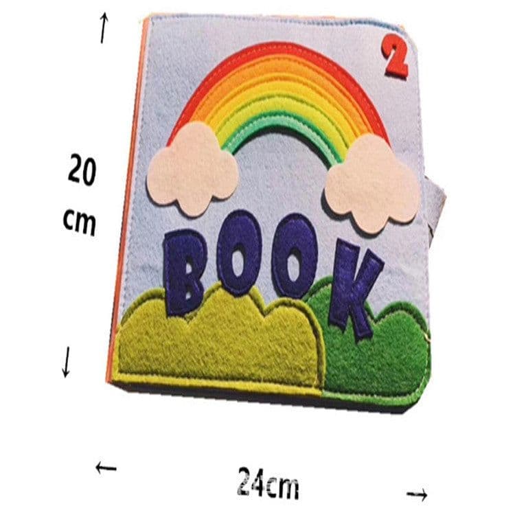 image-Montessori Busy Board Felt Cloth Book for Toddlers