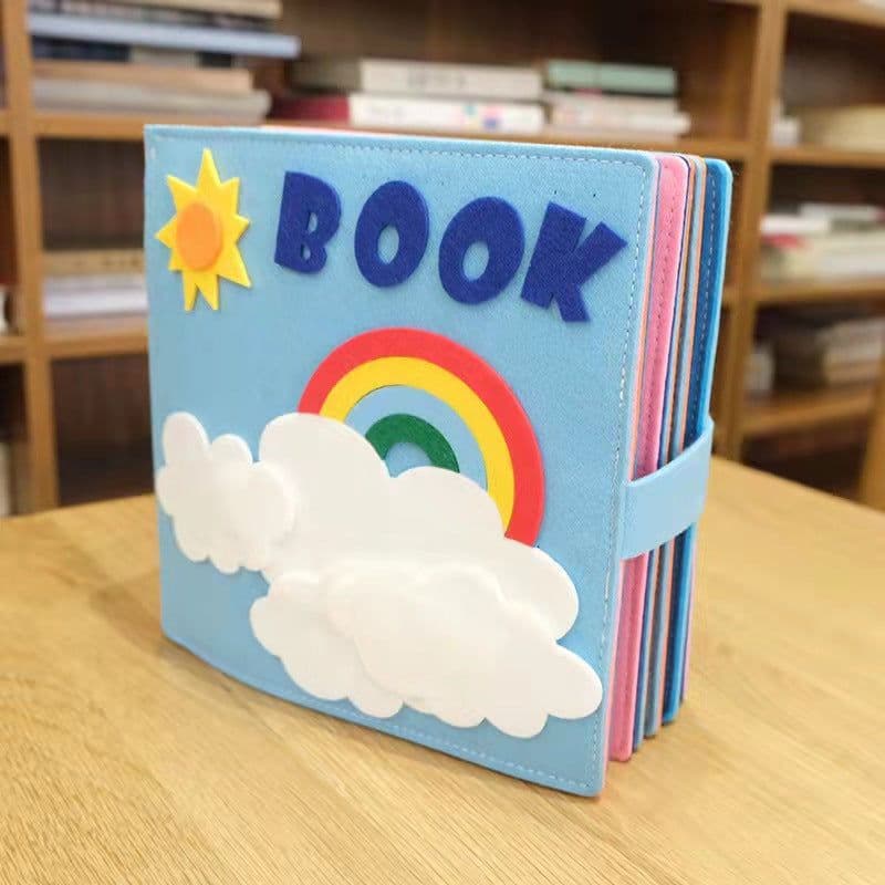 image-Montessori Busy Board Felt Cloth Book for Toddlers