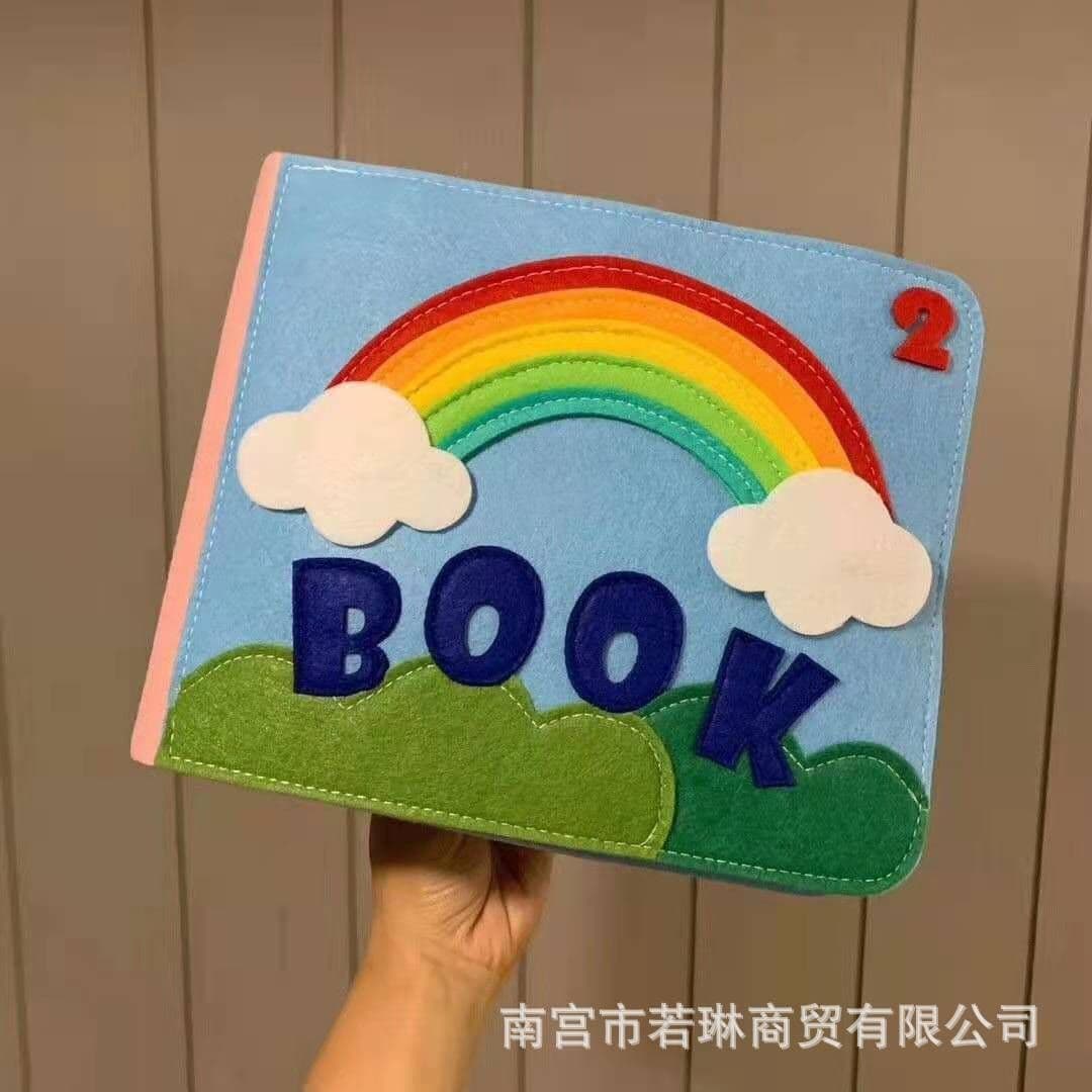 image-Montessori Busy Board Felt Cloth Book for Toddlers
