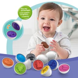 image-Car Transportation Matching Egg Baby Puzzle 12pcs Shape Smart Egg
