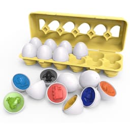 image-Car Transportation Matching Egg Baby Puzzle 12pcs Shape Smart Egg