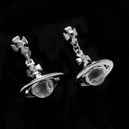 image-NANA Saturn Planet Earrings UFO Pendant Drop Earrings