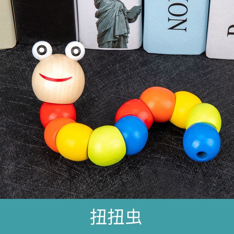 image-Wooden Rainbow Tower Stacking Toy Set for Infants Ages 0-3