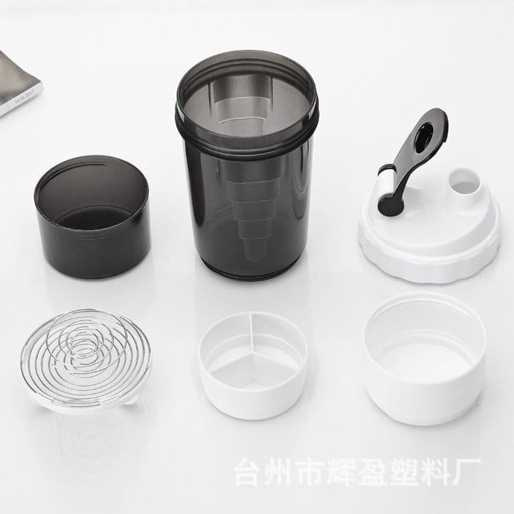 image-500ml Sports Shaker Bottle with Scale Large Capacity Plastic