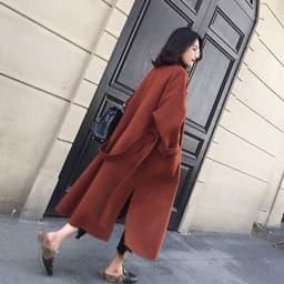 image-Women's Mid-Length Double-Sided Cashmere Wool Coat
