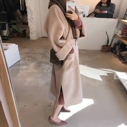 image-Women's Mid-Length Double-Sided Cashmere Wool Coat
