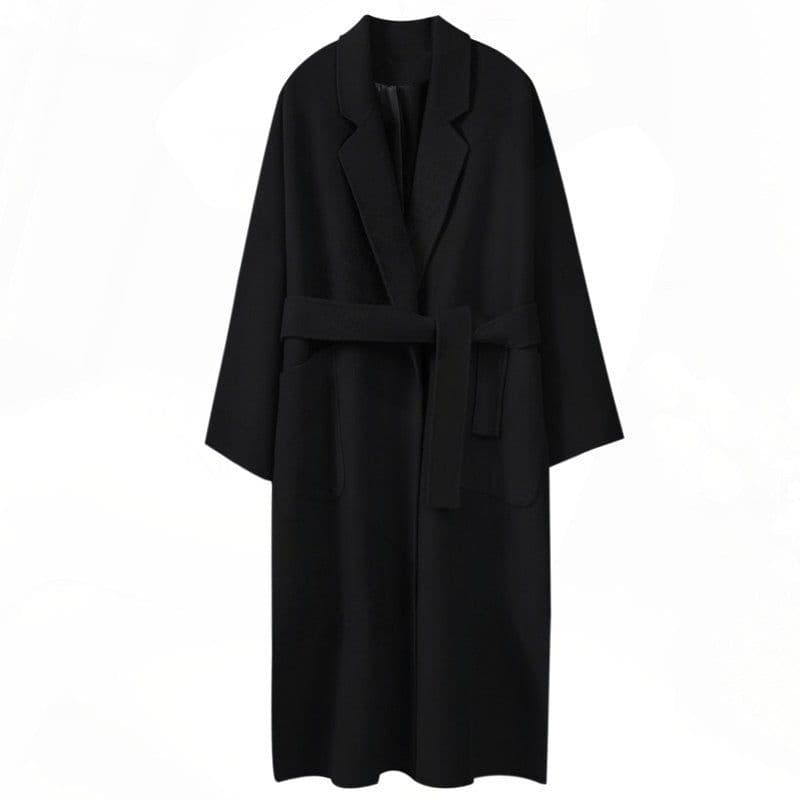 image-Women's Mid-Length Double-Sided Cashmere Wool Coat