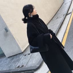 image-Women's Mid-Length Double-Sided Cashmere Wool Coat