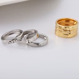 image-European American Smiley Face Ring Gold-Plated Copper Punk Style
