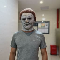 image-Miles McMeel Halloween Horror Mask Glow Emulsion Myers Style