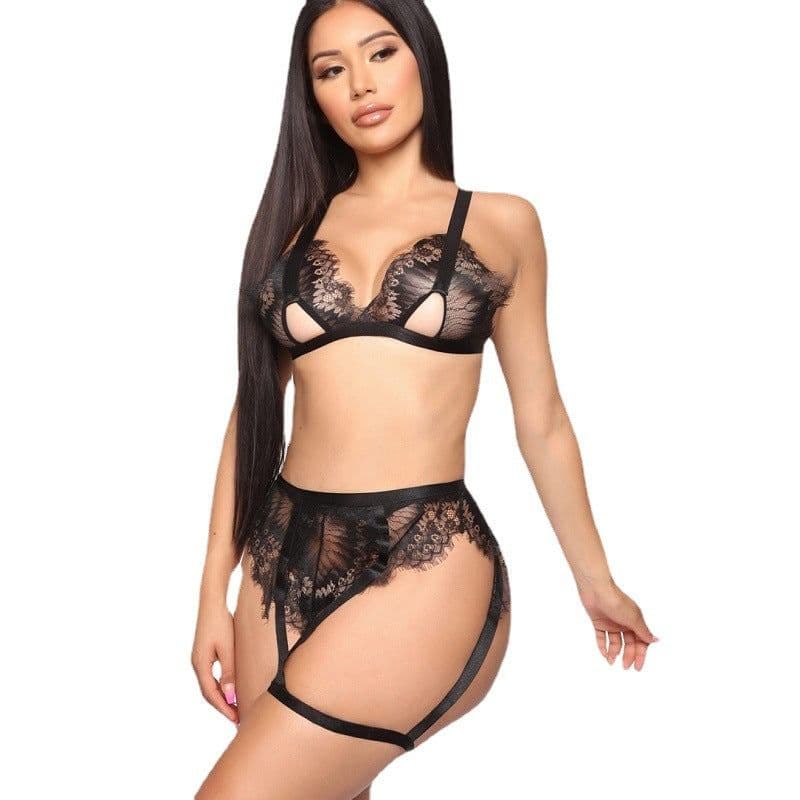 image-Dance of the Concubine Sexy Lace Lingerie Set Black Plus Size