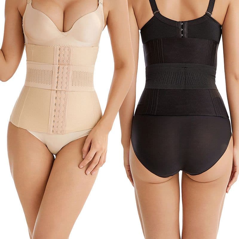 image-Lin Yating High-Waist Corset Belt 16 Steel Bone Body Shaping
