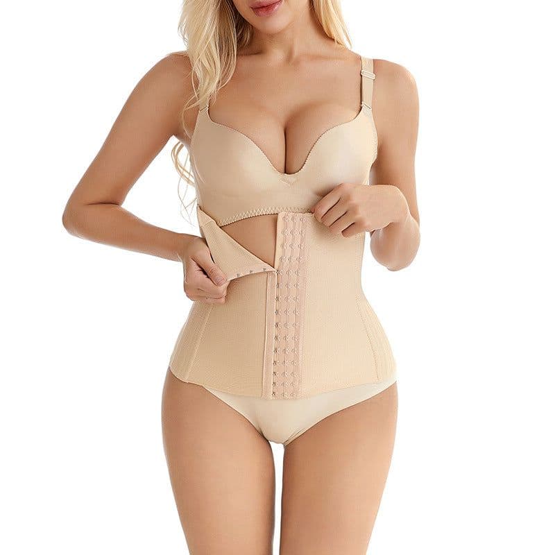 image-Lin Yating High-Waist Corset Belt 16 Steel Bone Body Shaping