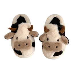 image-Women's Plush Cotton Slippers Non-Slip Warm Indoor Shoes D003btdbn