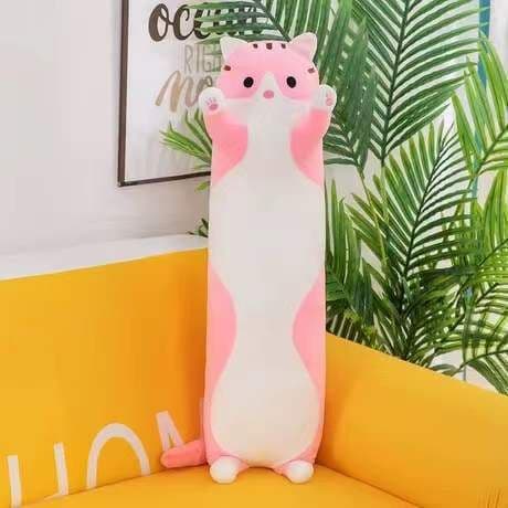 image-Cross-Border Long Cat Plush Pillow Cylindrical Cartoon Toy Doll