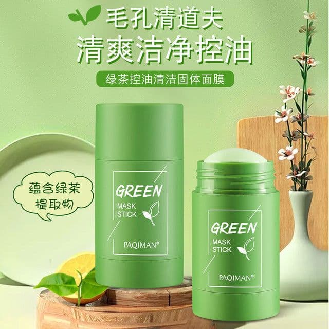 image-Pachiman Green Tea Eggplant Solid Cleansing Mask Oil Control Pores