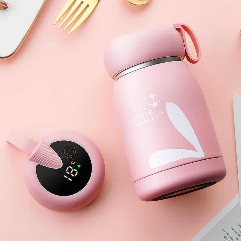 image-Golden Gourd 320ml Smart Thermos Cup 304 Stainless Steel Temperature Display