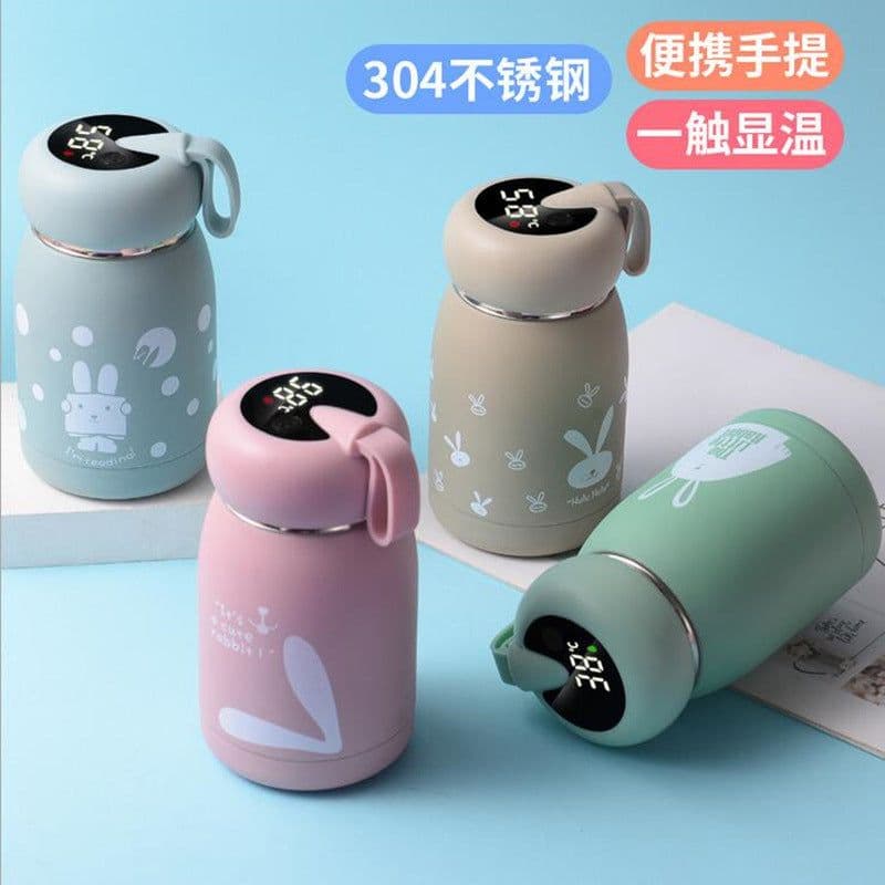 image-Golden Gourd 320ml Smart Thermos Cup 304 Stainless Steel Temperature Display