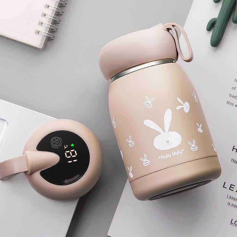 image-Golden Gourd 320ml Smart Thermos Cup 304 Stainless Steel Temperature Display