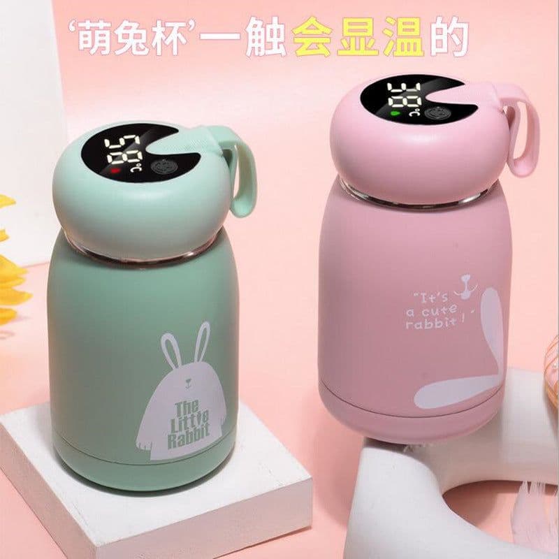 image-Golden Gourd 320ml Smart Thermos Cup 304 Stainless Steel Temperature Display