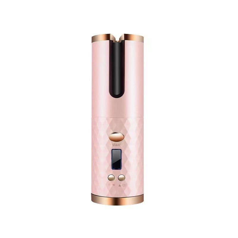 image-Portable USB Rechargeable Automatic Hair Curler with LCD Display